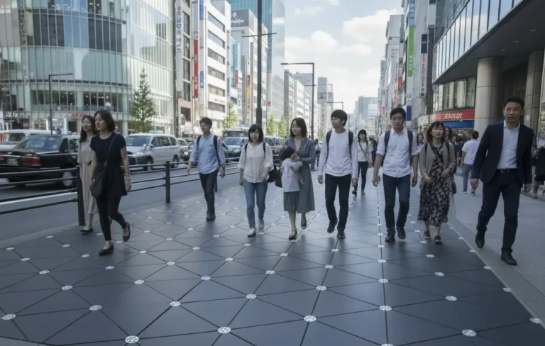 Piezoelectric Tiles in Tokyo, Japan